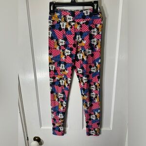 Lularoe Tween Mickey Leggings EUC